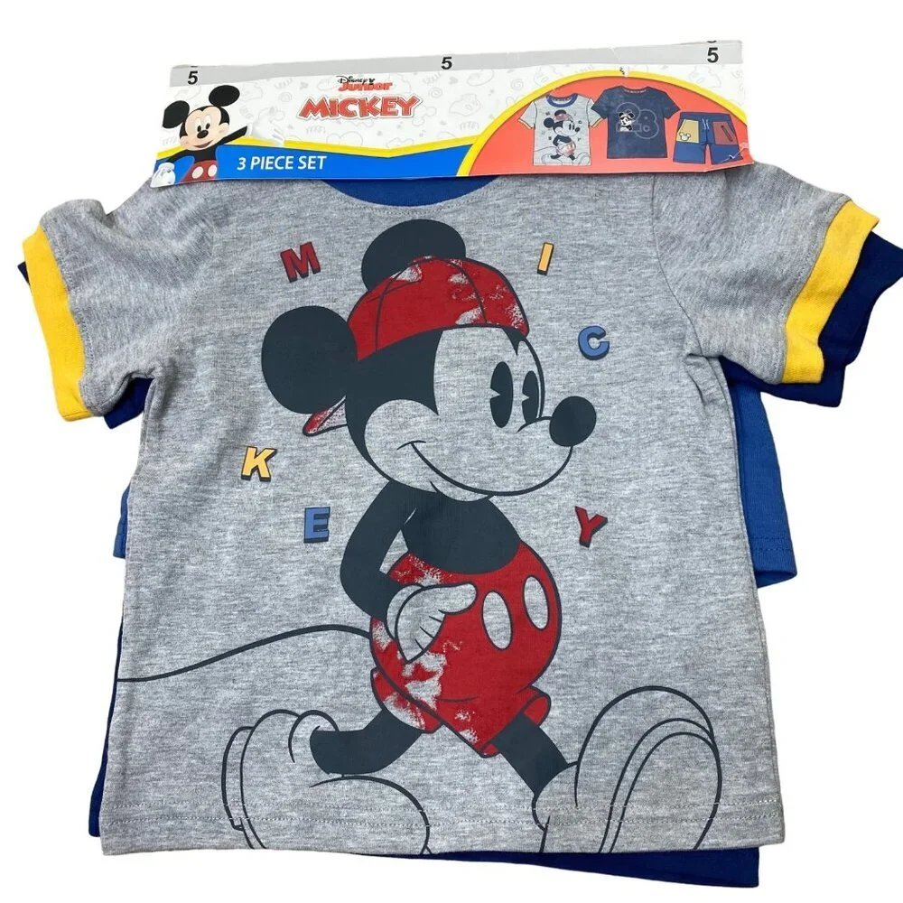 DISNEY MICKEY MOUSE BOYS 3 PIECES SET OUTFIT SZ‎ 5 NWT